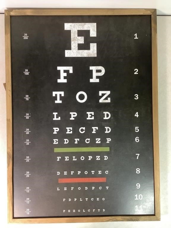 Eye Exam Board, 28 X 20in