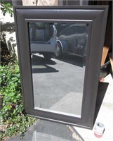 Black Framed Beveled Mirror