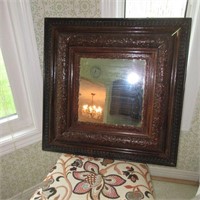 Antique Ornate Double Frame Mirror