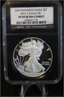 2012-S PF69 San Francisco 1oz .999 Silver Eagle