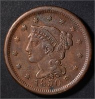 1850 LARGE CENT  XF