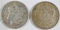 1890 XF & 1921 AU MORGAN SILVER DOLLARS