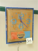 13 1/2"x15 1/2" Pepsi Electric Wall Clock -