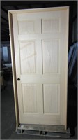 Interior Prehung Door, 30"w X 80"h, Oak Unfinished