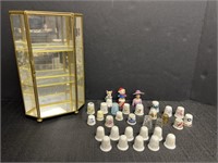 Thimble collection and display case