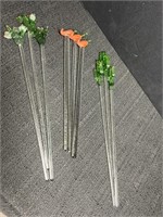 9 pepper & cacti glass swizzle stick cocktail