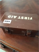 Metal vintage first aid case