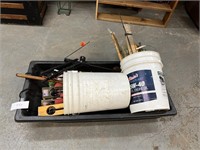 ICE FISHING LOT- JET SLED, TIP-UPS, AND MORE