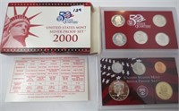 2000 US Silver Proof set w/5 state quarters