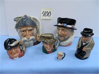 (6) Royal Doulton Toby Mugs - Beefeater,