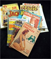 Vintage 15 Pcs  Novelty Erotic Comics & Magazines