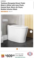 New 1 pcs; HOROW Tankless Elongated Smart Toilet