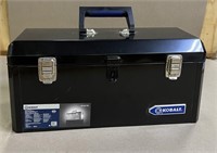 Kobalt Mechanic's Metal Tool Box with Tray (Black)