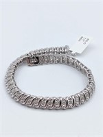 Sterling Silver & Diamond (45) Bracelet