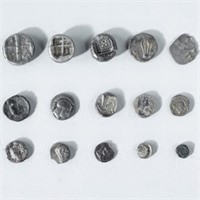 15 GREEK FRACTIONAL SILVER COINS