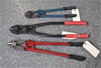 Police Auction: 3 Assorted Bolt Cutters