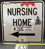 Metal Nursing Home Arrow Sign