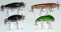 4 VINTAGE FISHING LURES PAW PAW BAIT CO. more