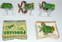 4 VINTAGE FROG FISHING LURES