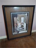 Large framed matted print