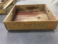 Antique wooden Tip Top Bread tray