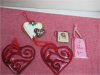 Heart Lot - 1 Willow Tree ,Glass red Hearts More