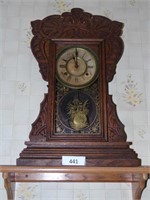 Antique Gingerbread style Clock w shelf