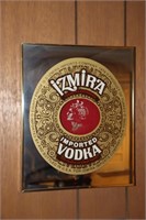 1976 Izmira Imported Vodka Bar Sign Mirror 13" X