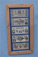 Confederate Civil War Copies of Money in Wood