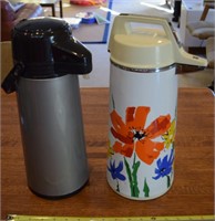 (2) Coffee hot drink carafe dispensers