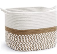 Medium Rope Storage Basket, Soft Cotton Woven