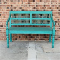 Painted Wooden Bench