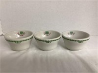 Three Poinsett Club Restaurant Ware Bowls