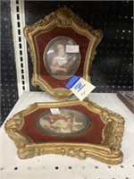 2-Ornate Framed Pics 11" x 13"