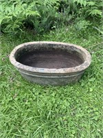 Oval clay planter