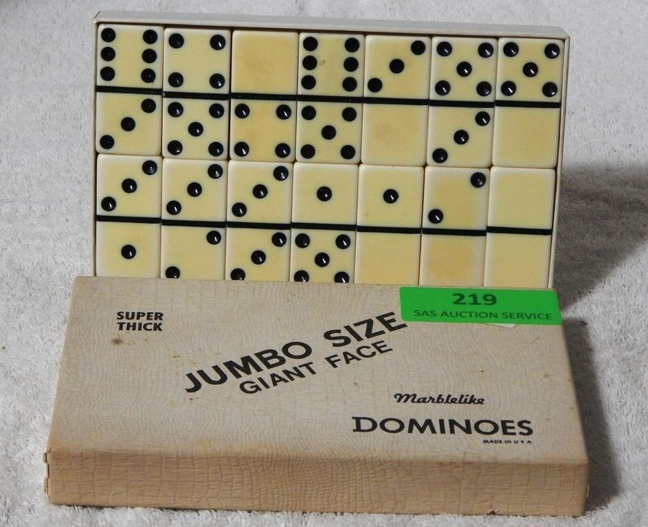 Complete set of jumbo marble like dominoes