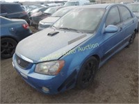 2006 Kia Spectra KNAFE121765310033 Blue