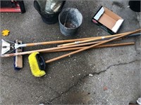 Outdoor Scrub Brush, Broom & Handles
