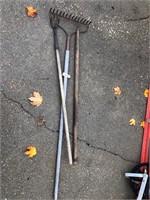 Metal Yard Rake & Weeding Tools