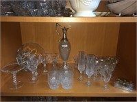 Large assorted crystal and glassware lot