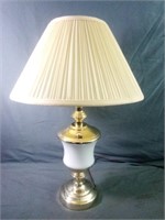 Decorative Brass & Glass Base Lamp Measures 24"