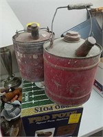 2 vintage small gas cans