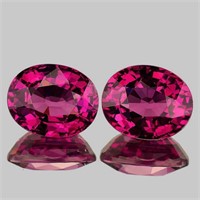 Natural  AAA Raspberry Pink Rhodolite Garnet Pair