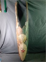 Beautiful Hand Carved Style Tribal Mask Measures