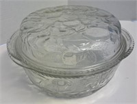 Libby Clear Glass Orchard Fruit Dutch Oven