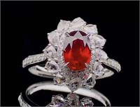 1.22ct  Natural Pigeon Blood Ruby Ring, 18k gold