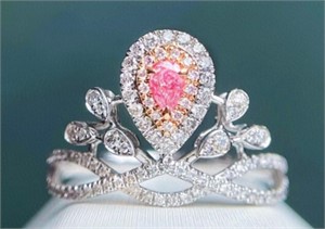 0.2ct Natural Pink Diamond Ring