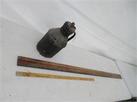 Measuring Tools & Antique Rusted Can