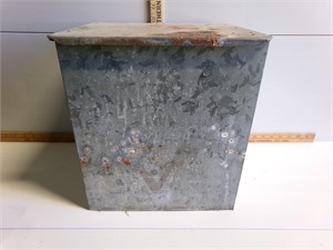 Galvanized milk box