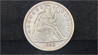 1853 Seated Liberty Silver Dollar better grade